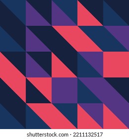 Resumen del diseño geométrico del patrón Bauhaus. Diseño de arte de color de círculo vectorial, triángulo y líneas cuadradas. Colorido patrón de fondo Bauhaus. 