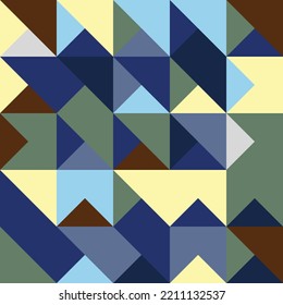 Abstract geometric Bauhaus pattern design. Vector circle, triangle and square lines color art design. Colorful Bauhaus background pattern. 