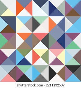 Resumen del diseño geométrico del patrón Bauhaus. Diseño de arte de color de círculo vectorial, triángulo y líneas cuadradas. Colorido patrón de fondo Bauhaus. 