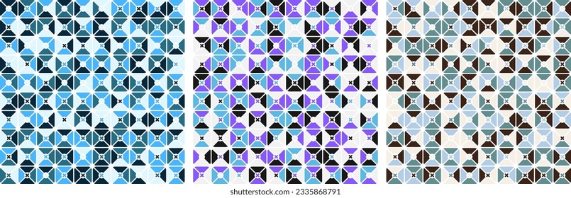 Resumen del diseño geométrico del patrón Bauhaus. Diseño de arte de color de círculo vectorial, triángulo y líneas cuadradas. Colorido patrón de fondo Bauhaus.