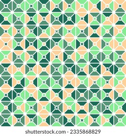 Abstract geometric Bauhaus pattern design. Vector circle, triangle and square lines color art design. Colorful Bauhaus background pattern.