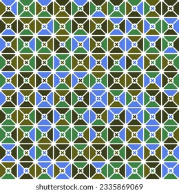Abstract geometric Bauhaus pattern design. Vector circle, triangle and square lines color art design. Colorful Bauhaus background pattern.