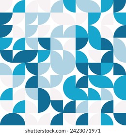 Resumen del diseño geométrico del patrón Bauhaus. Diseño de arte de color de círculo vectorial, triángulo y líneas cuadradas. Colorido patrón de fondo Bauhaus. 