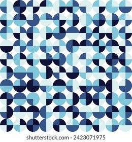 Abstract geometric Bauhaus pattern design. Vector circle, triangle and square lines color art design. Colorful Bauhaus background pattern. 