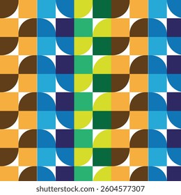 Abstract Geometric Bauhaus Style Pattern  