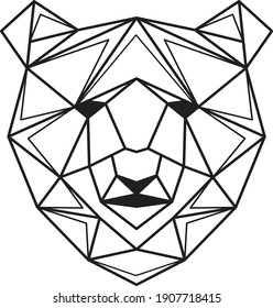 Abstract Geometric Bear For Cutting On A Plotter