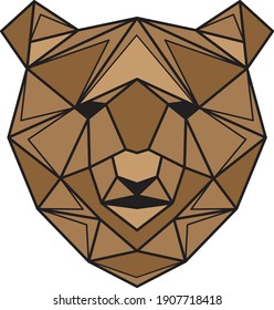 Abstract geometric bear for cutting on a plotter