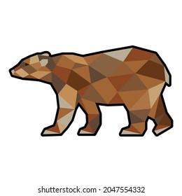 Abstract geometric bear design template