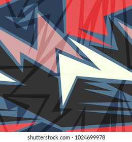 Abstract geometric beautiful pattern in street style