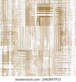 abstract geometric beige white broken  line shapes stripes seamless pattern design in vector