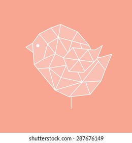 abstract geometric bird. vector illustration