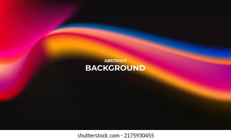 ABSTRACT GEOMETRIC BLACK BACKGROUND ELEGANT PINK ORANGE GRADIENT MESH COLOR DESIGN VECTOR TEMPLATE GOOD FOR MODERN WEBSITE, WALLPAPER, COVER DESIGN 