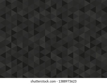 Abstract geometric black background. Hipster triangular mosaic backrop