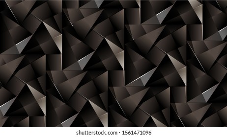 abstract geometric black brown triangle background pattern