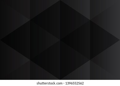 Abstract geometric black color background, vector illustration