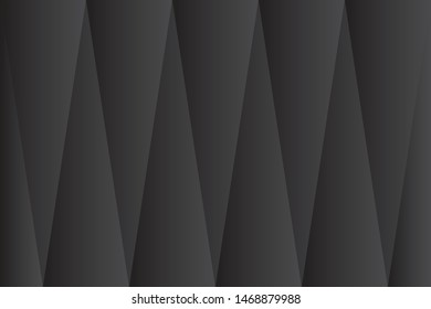 Abstract geometric black color background, vector illustration