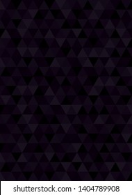 Abstract geometric black corbon background. Hipster triangular mosaic backrop