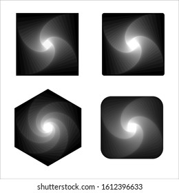 Abstract geometric black figure. Vector illustration