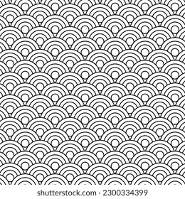patrón de escala de pez negro geométrico abstracto para fondo y fondo de fondo.