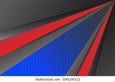 Abstract geometric black and gray and blue color for text message background, Business Concept, vector illustration