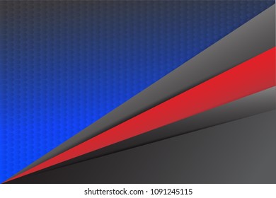Abstract geometric black and gray and blue color for text message background, Business Concept, vector illustration