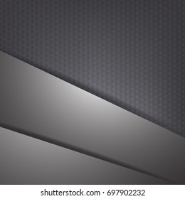 Abstract geometric black and gray color for text message with layer background, Business Concept, vector illustration
