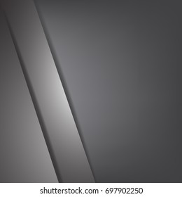Abstract geometric black and gray color for text message with layer background, Business Concept, vector illustration