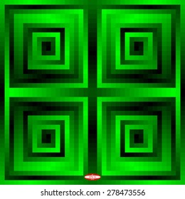 abstract geometric black green pattern black emerald texture with square with pistachio line isolated on dark  grass background. vector illustration