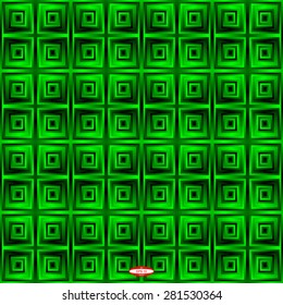 abstract geometric black green pattern black emerald texture with square with pistachio line isolated on dark  grass background. vector illustration