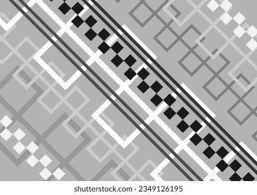 Abstract geometric black line square pattern minimal background. vector illustration.