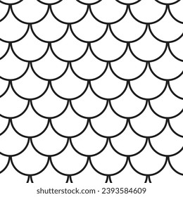 abstract geometric black mermaid scale pattern can be used background.