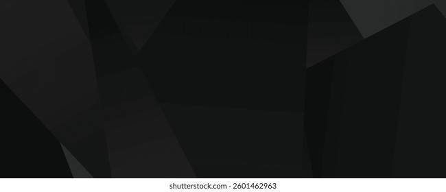 Abstract geometric black polygonal background with subtle gradients.