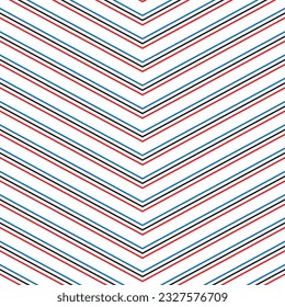 abstract geometric black red blue repeatable arrow pattern.