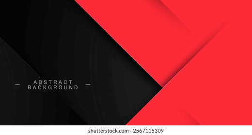 Abstract geometric black and red square theme overlap background for graphic design. Eps10 vector