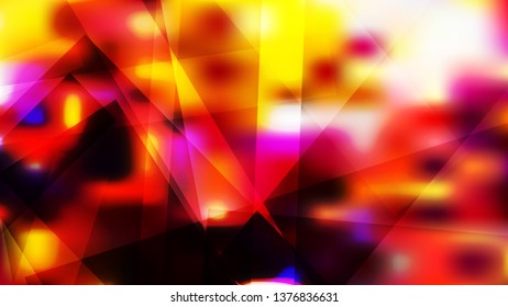 Abstract Geometric Black Red and Yellow Background Vector Art
