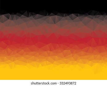 Abstract geometric black red yellow triangular background