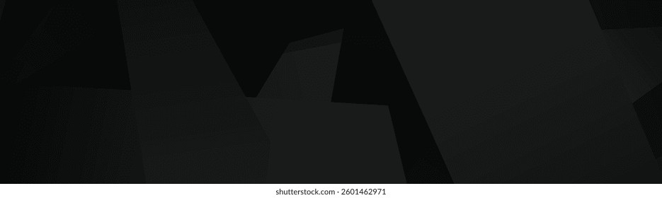 Abstract geometric black shapes with light gradients.