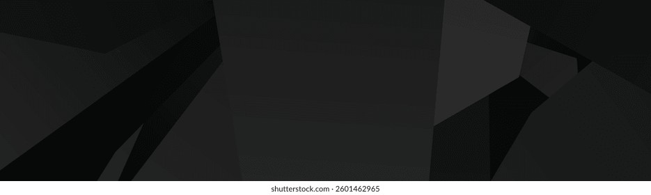 Abstract geometric black shapes with sharp edges and smooth surfaces.