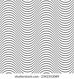 abstract geometric black smooth wave line pattern art perfect for background, wallpaper.
