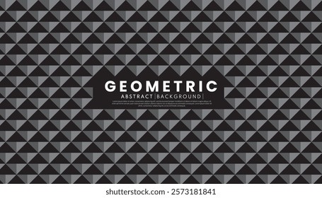 Abstract geometric black triangle background. Vector Illustration