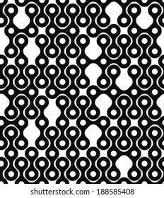 Abstract geometric black and white background, seamless pattern, vector background.