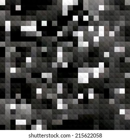 Abstract geometric black and white background with square shapes