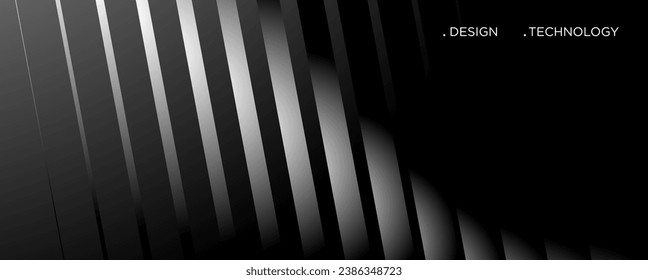 Abstract Geometric black and white background for technology and science design