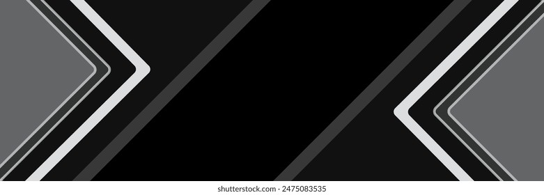 Abstract Geometric Black and White Background. symmetrical abstract design with a mirror effect, consisting of white and gray lines on a black background that converge towards the center. monochrome 
