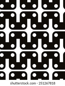 Abstract geometric black and white background, seamless pattern, vector background.