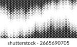 Abstract geometric black and white deco art halftone hexagone and triangle print pattern
