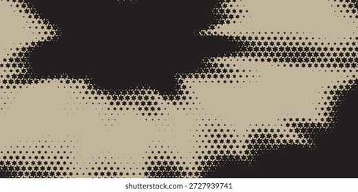 Abstrato geométrico preto e branco deco arte meio-tom hexagone e triângulo padrão de impressão