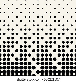 Abstract geometric black and white deco art halftone circle pattern
