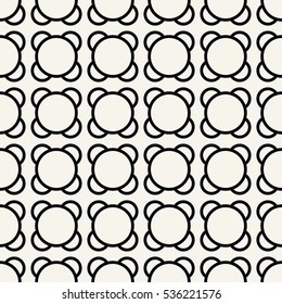 Abstract geometric black and white deco art ornament pattern background 