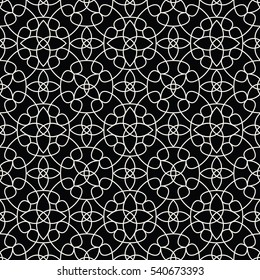 Abstract geometric black and white deco art pillow pattern